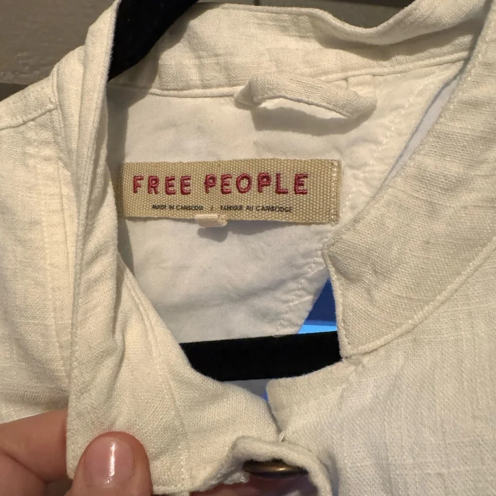 Free People Back it up waistcoat - white size large - Picture 3 of 6
